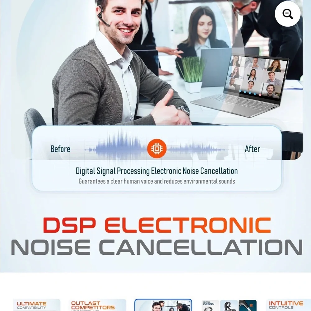 95X Executive Bluetooth Headset in Black